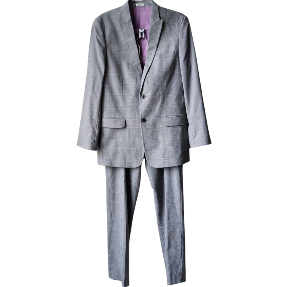 Calvin Klein Gray Pinstripe 2pcs Set Suit